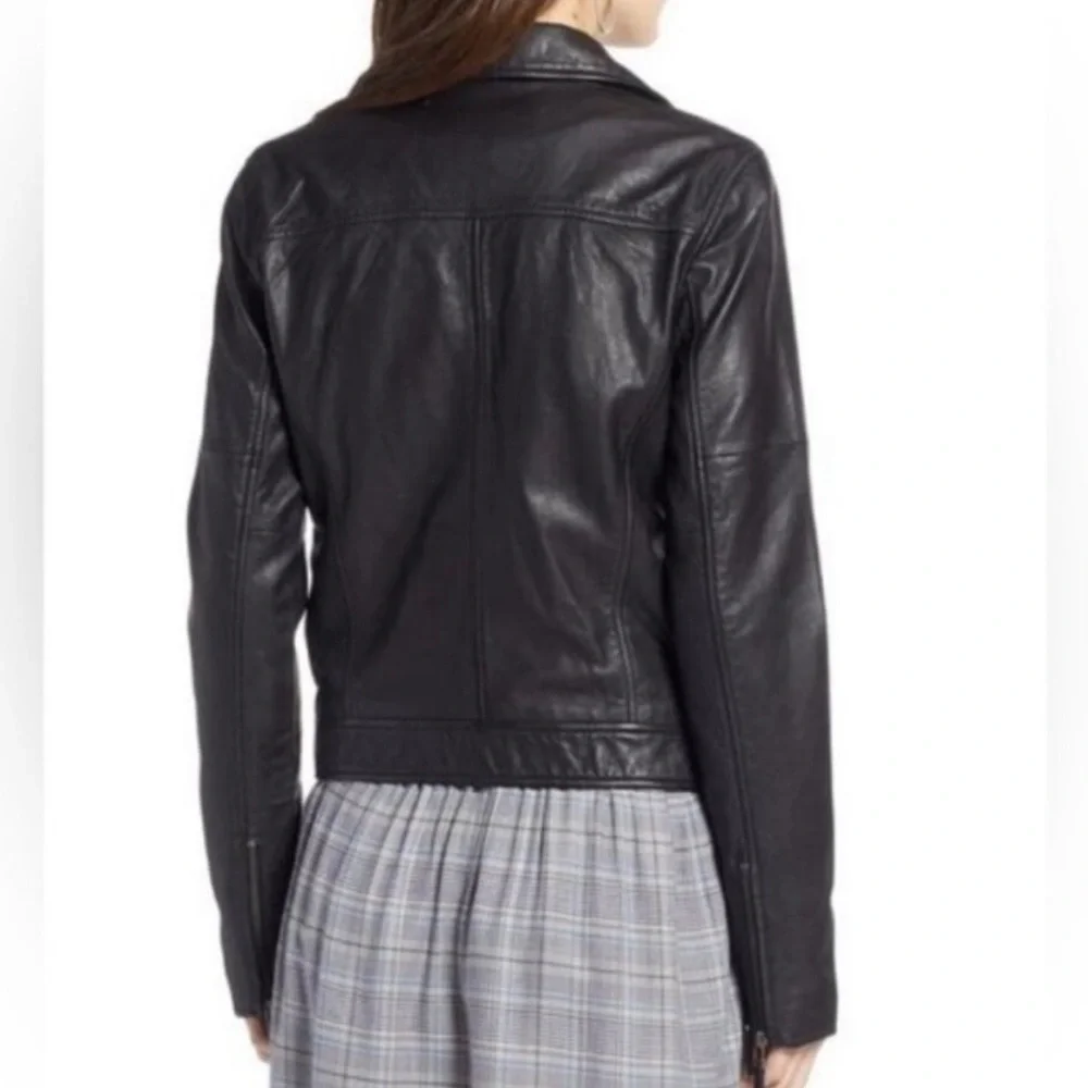 TREASURE & BOND Leather Moto Jacket - Size M - Picture 2 of 6